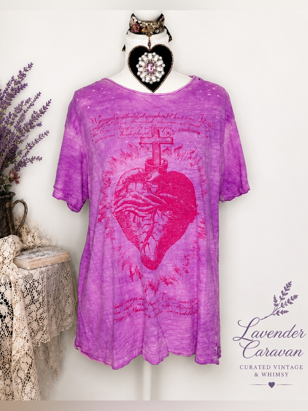 Magnolia Pearl Lavender-Pink Graphic Heart Tee
